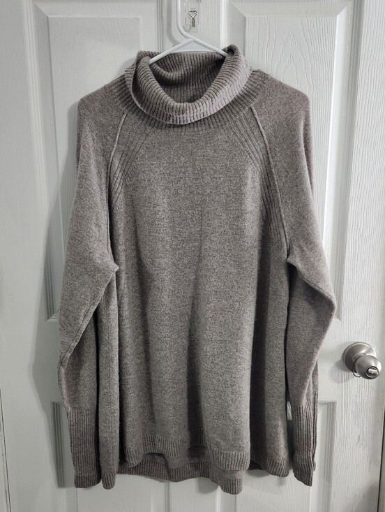 J. Jill Sweaters - J.jill oversized lavender cashmere turtleneck knit sweater cozycore soft girl LG